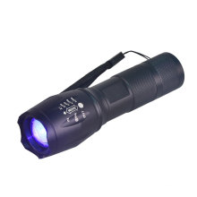 365mm UV Super Bright flashlight Zoomable Handheld Emergency Powerful Zoom Flashlight t6 Tactical Led Flashlight